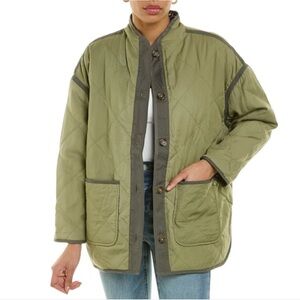 Blank NYC Green Quilted Utility Jacket